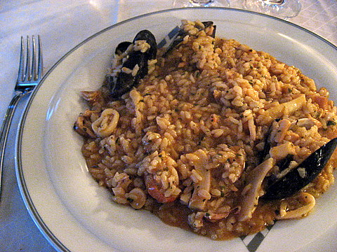 Risotto with various fish