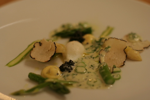 Truffles and asparagus