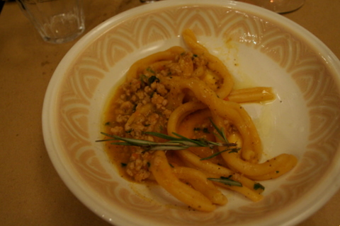 Pasta with rabbit ragout