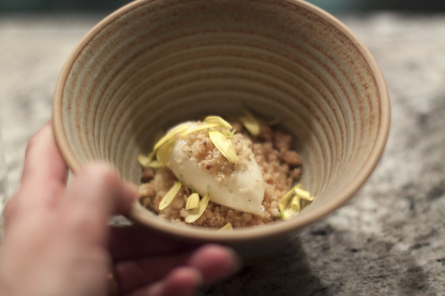 Ginger and chrysanthemum dessert - Frantzén